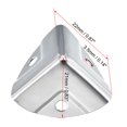thumbnail image 2 of Unique Bargains Metal Box Corner Protectors Wooden Box Edge Guard Protector 22x22x22mm Silver Tone 4 pcs, 2 of 3