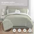 thumbnail image 4 of Mainstays 11-Piece Bed in a Bag Comforter Set with Sheets, Soft Sea, Double, 4 of 14