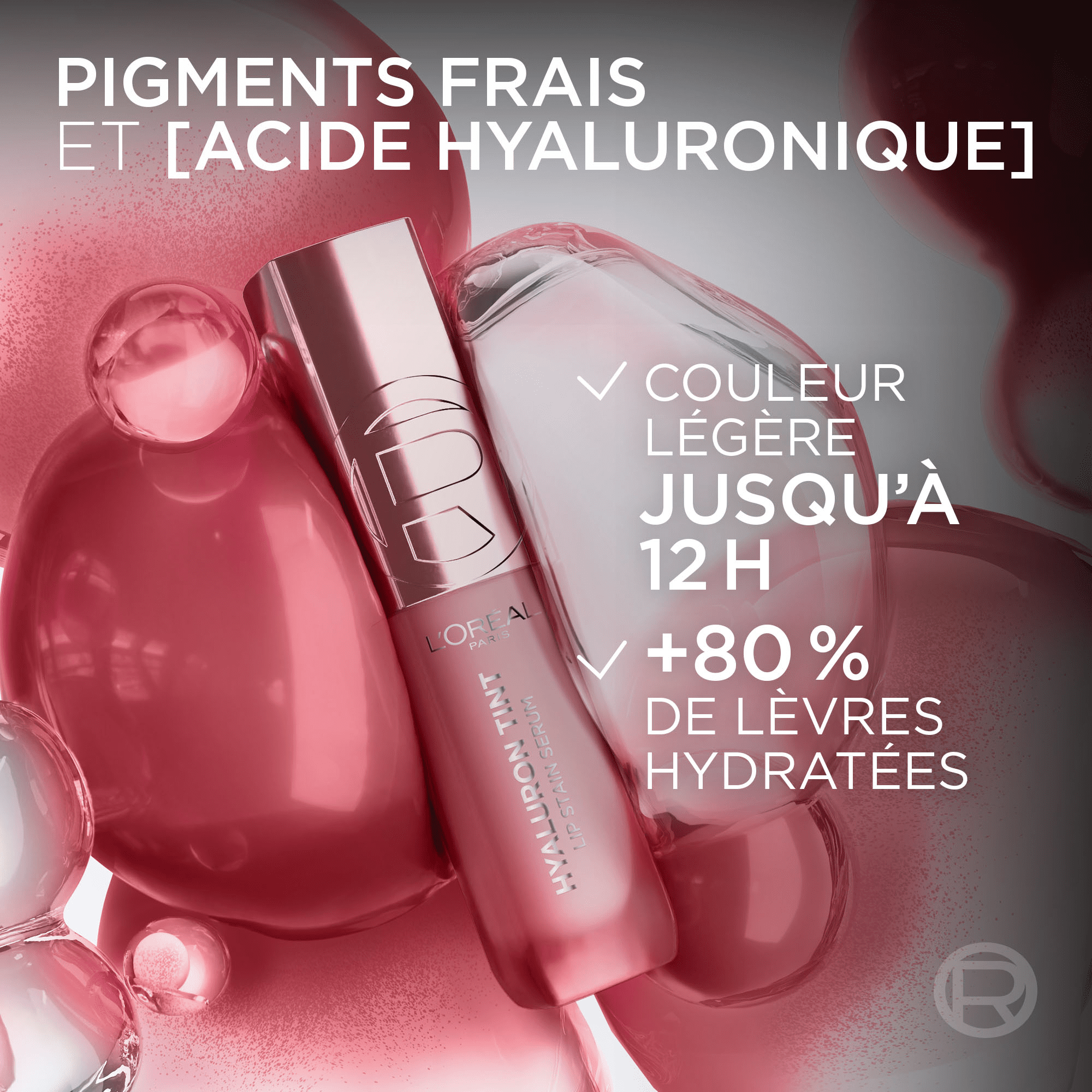 L'Oréal Paris Hyaluron Tint Sérum Encre à Lèvres, Couleur Légère 12H