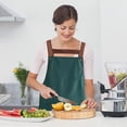 thumbnail image 4 of ZZkhGO Solid Color Kitchen Apron, Waterproof Oil Resistant Cooking Bib, Adjustable Ties Unisex Apron for Baking, Grilling, 4 of 6