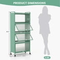 thumbnail image 3 of Costway Étagère de Cuisine à 5 Niveaux Armoire de Rangement Mobile pour Micro-Ondes Portes Relevables Vert, 3 of 10
