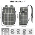 thumbnail image 5 of Retro Checkerboard Cooler Backpack - 20L High-Capacity Insulated Lunch Bag for Camping, Hiking & Outdoor Fun, 5 of 5