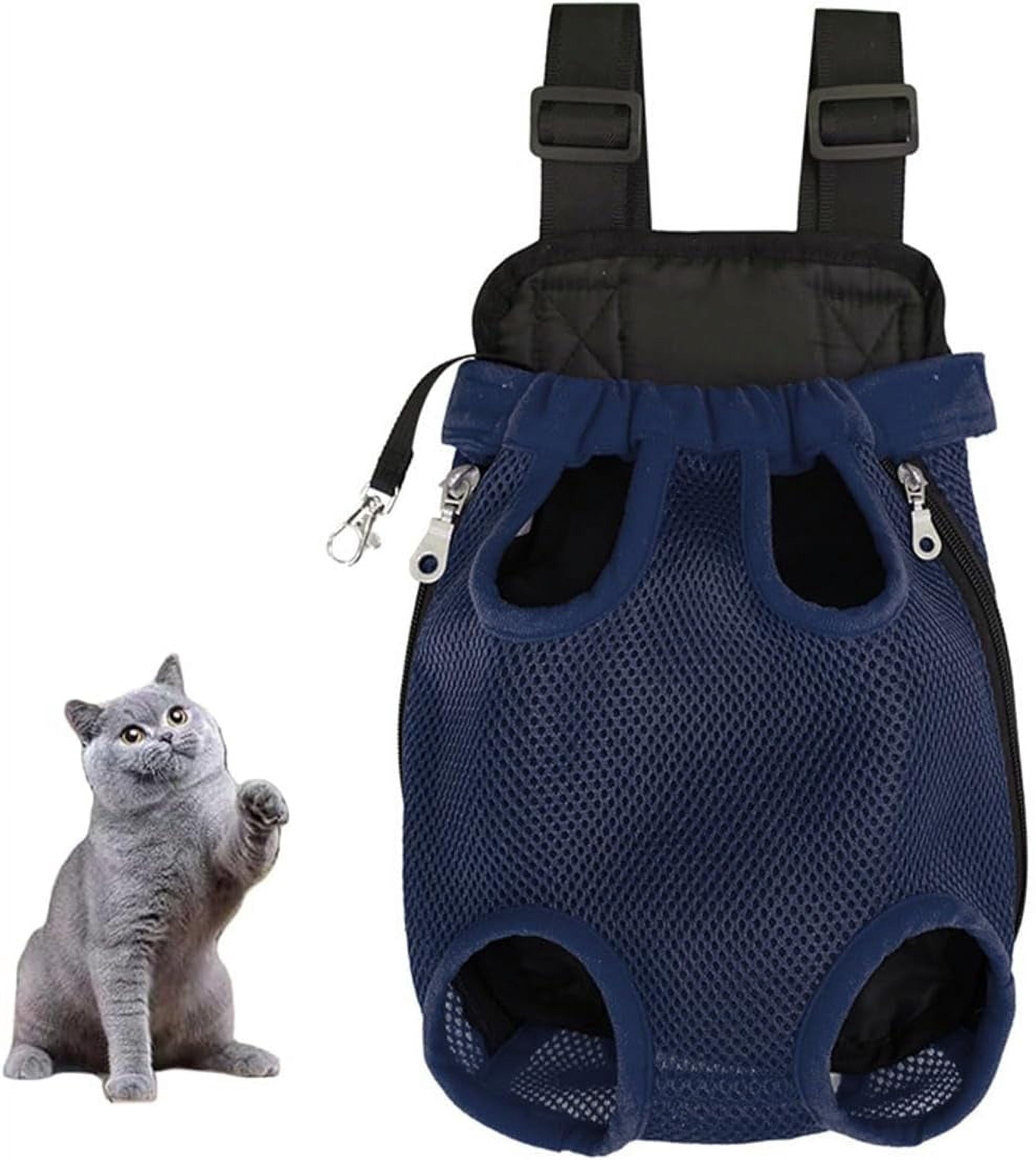 Cat Carrier, Portable Pet Carrier Backpack, Adjustable Pet Front Cat and Dog Carrier Backpack for Hiking and Riding(Purple,Medium)