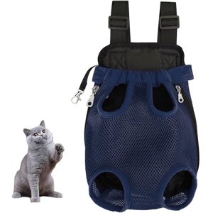 Cat Carrier, Portable Pet Carrier Backpack, Adjustable Pet Front Cat and Dog Carrier Backpack for Hiking and Riding(Purple,Medium)