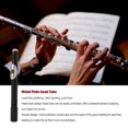 thumbnail image 3 of Clarinet Flute Head Multi-color Mouthpiece White Copper Nickel-Plated Long Reed Pipe Musical Instrument Replacement Accessories Black, 3 of 6