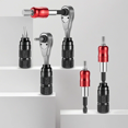 thumbnail image 3 of Basic Aluminum Alloy Ratchet Wrench & Screwdriver Set with S2 Steel Bits - Includes 10 Screwdriver Bits, 2 Tire Levers, Connecting Rod & Handle for Bike Repair Emergencies - Compact 5.1x3.5x1.6in, 3 of 6