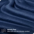 thumbnail image 2 of Bare Home Microplush Fleece Sheet Set - Ultra Soft - Deep Pocket - Queen, Dark Blue, 2 of 7