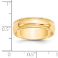 thumbnail image 4 of Bande Demi-Ronde 14KY 6mm LTW Milgrain Taille 7.5 Taille 7.5, 4 of 4