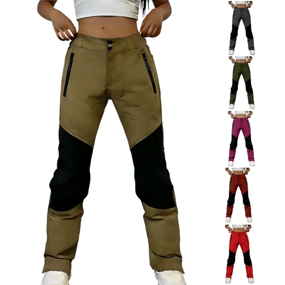Women's Waterproof Straight Leg Hiking Pants Lightweight Durable Outdoor Adventure Gear Perfect for Trail Walking Camping or Travel Versatile JASKFLY Red M