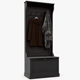 thumbnail image 1 of HOMCOM Portemanteau d'Entrée avec Porte-Manteau, Rangement et Banc d'Assise, Noir, 1 of 10