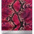 thumbnail image 1 of Soimoi Pink Rayon Fabric Leopard & Snake Animal Skin Print Fabric by Yard 58 Inch Wide, 1 of 3