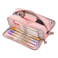thumbnail image 2 of Pochette à Crayons en Toile, Pochette à Crayons avec 3 Sacs à Stylos de Couleur Unie, Performance Inégalée, 2 of 8