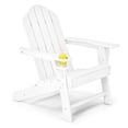 thumbnail image 1 of Costway Chaise Adirondack de Patio Résistante aux Intempéries pour Jardin et Terrasse avec Porte-Gobelet Blanc, 1 of 6