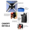thumbnail image 4 of Gymax Abri de Tente Escamotable 6,6 X 6,6 Pi Hauteur Ajustable avec Sac à Roulettes Bleu, 4 of 9