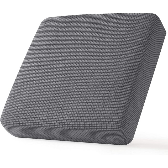 CHUN YI 1 Piece Cushion Cover Spandex Stretch Textured Grid Box Cushion Seat Slipcover