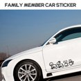 thumbnail image 3 of 10 Piece Car Sticker Family With Pet Car Lucky Stickers Stickers For Window (Black), 3 of 8