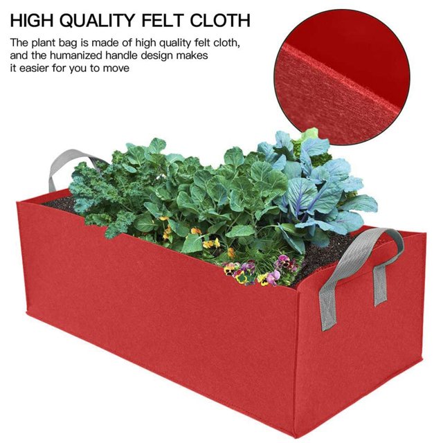 Yhmxh Closet Organizers and Storage Rectangular Garden Growing Bag Plants Bags Square Planting Container Fabric Garden Grow