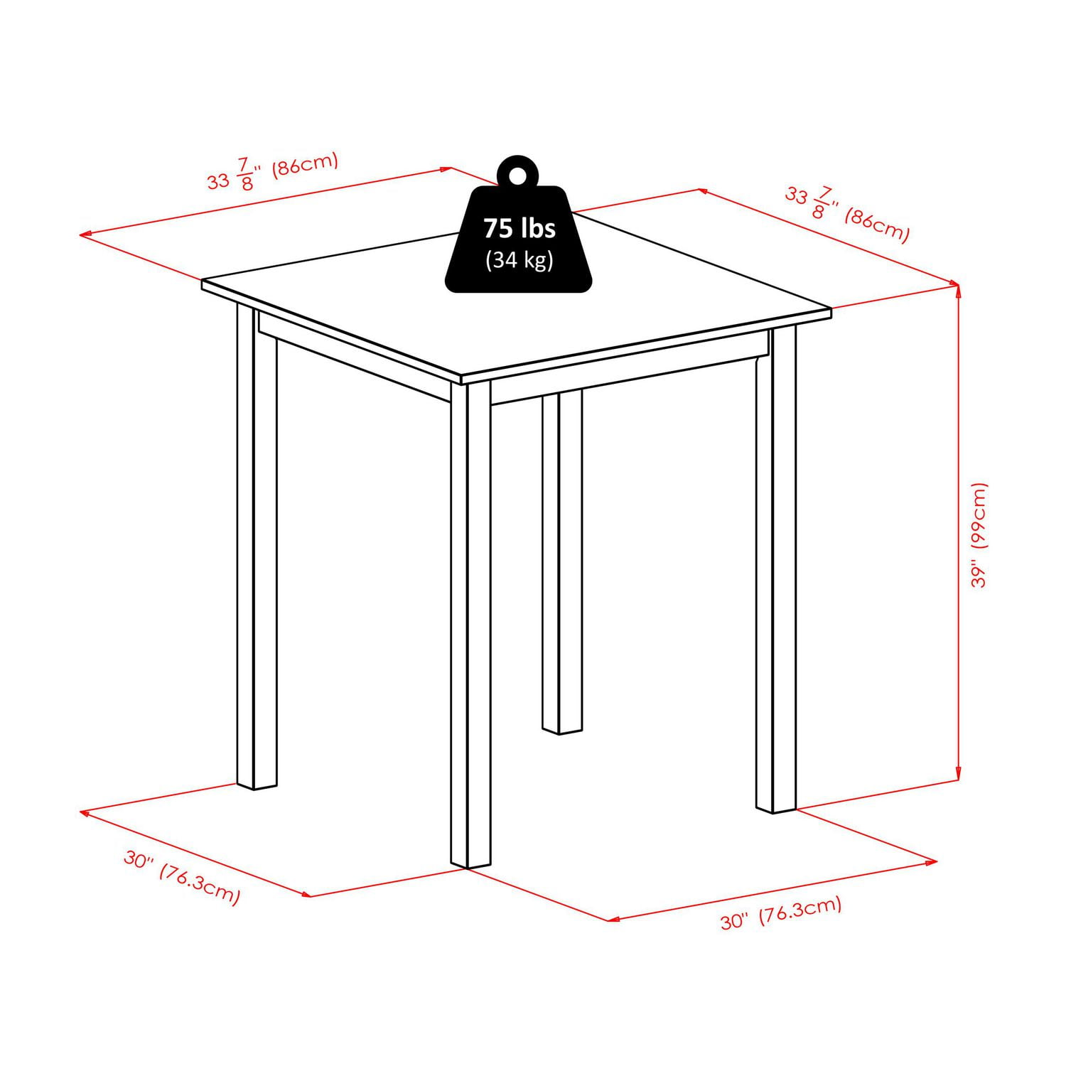 Parkland 5pc High table with baskets, item 94559