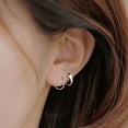 thumbnail image 3 of Vaidha Spirall Hoop Twists Earrings Double Twists Hoop Earrings For Piercing | Small Spirall Cartilage Hoop Earring | Double Piercing Earrings For Women, 3 of 5