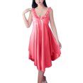 thumbnail image 2 of Ovzne Robes Grande Taille pour Femmes aux Formes Robe de Plage Mode Femmes Été Col en V Décontractée Unie Sans Manches Chemises de Nuit Robe Grande Taille Liquidation, 2 of 6