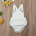 thumbnail image 3 of EYIIYE Baby Cotton Romper Sleeveless Sling Solid Color Jumpsuit, 3 of 6