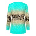 thumbnail image 5 of Chandails à Capuchon de Mode pour Femmes 2023 Hauts Automne Manches Longues Chandail Ample Chemise Habillée Décontractée Dames Chandails en Molleton à Rayures Col Rond 50 % de Rabais Liquidation Costumes Halloween/noël, 5 of 5