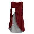 thumbnail image 1 of XZNGL Vêtements pour Femmes Enceintes Col Rond Sans Manches à Coutures Haut de Maternité et d'Allaitement, 1 of 4