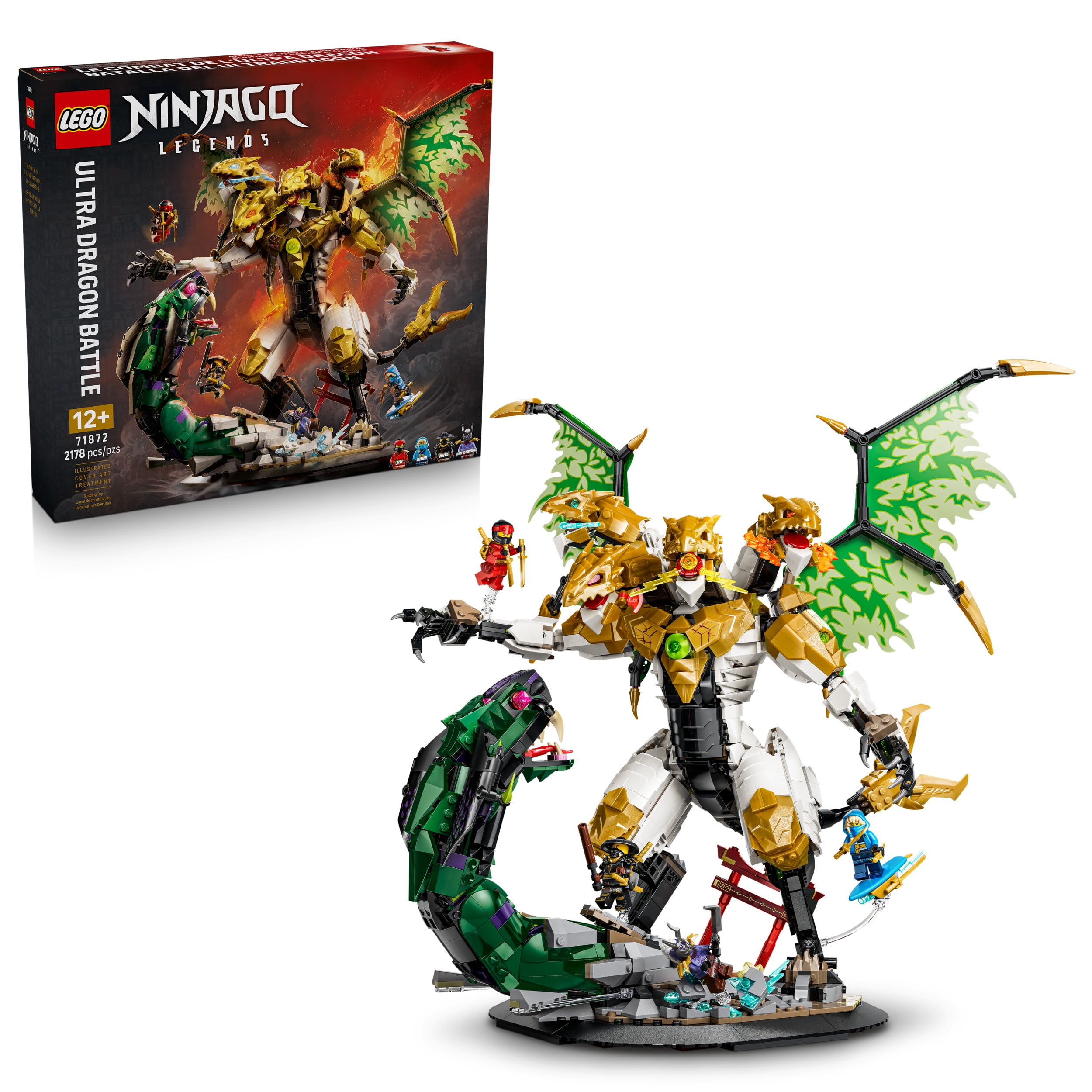 LEGO NINJAGO Ultra Dragon Battle - Building Set for Boys & Girls, Ages 12+ - Posable Dragon Action Figure for Kids Bedroom or Desk Decor - Gift for Birthdays - 71872