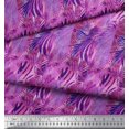 thumbnail image 2 of Soimoi Purple Georgette Viscose Fabric Leopard & Wild Animal Skin Decor Fabric Printed BTY 42 Inch Wide, 2 of 3