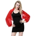 thumbnail image 2 of Milaget Châle en Chiffon Soyeux pour Femmes, Rouge, 2 of 9
