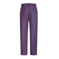 thumbnail image 2 of FRSASU Pantalon Habillé Classique pour Homme, Chino Plissé Infroissable, Sans Repassage, Infroissable, Extensible, Pantalon de Complet Violet, 2 of 5