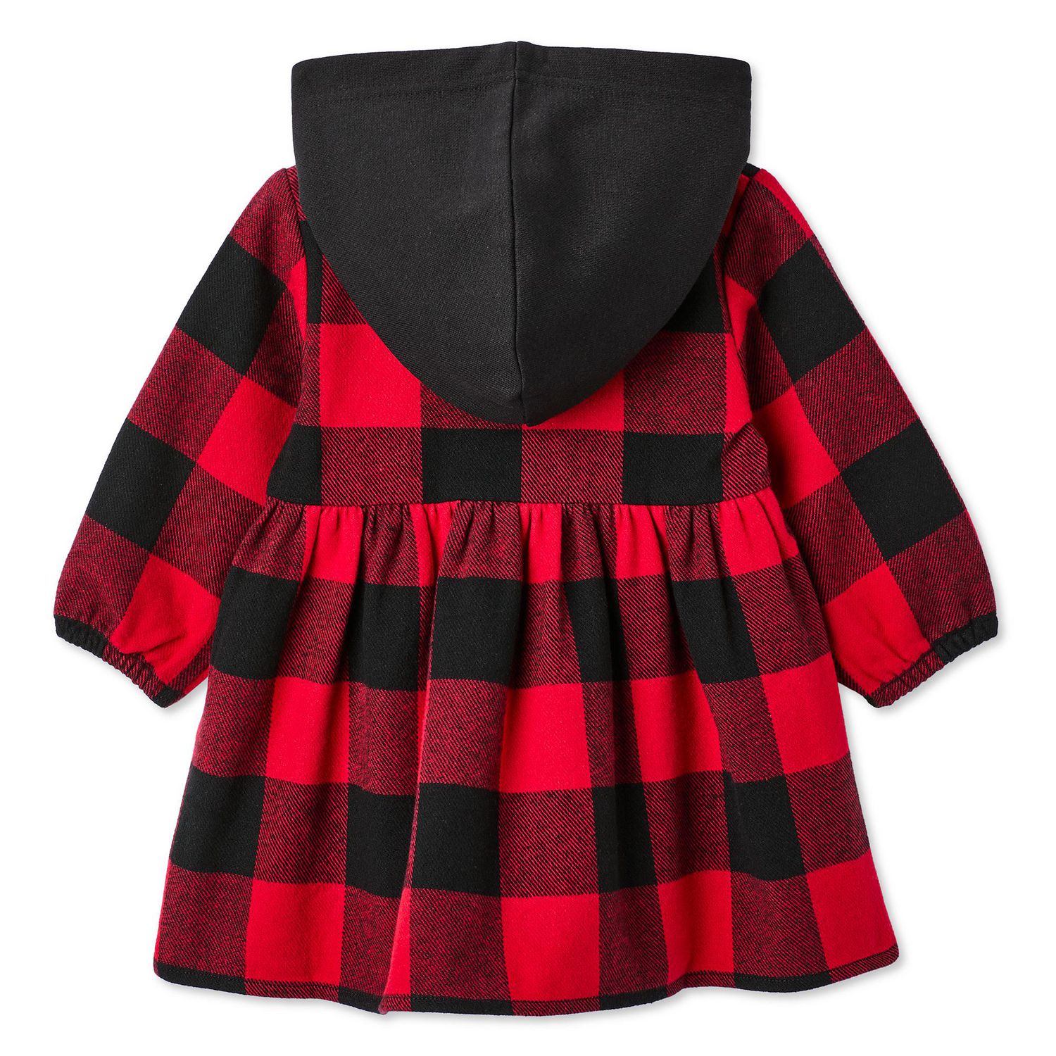 Robe à capuchon en flanelle Canadiana pour bébés filles