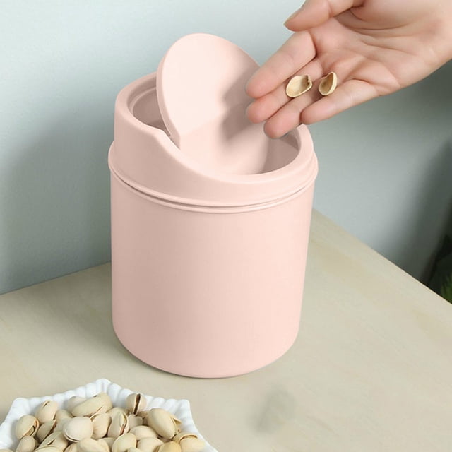 Kitchen Cleaning Supplies Mini Covered Can for Desktops and Small Spaces Compact Kitchen Living Room Waste with Flip Lid Convenient Mini Buckets for Organizing