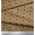 thumbnail image 2 of Soimoi Brown Cotton Voile Fabric Geometric Plus Sign & Jamdani Print Sewing Fabric Yard 42 Inch Wide, 2 of 2