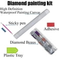 thumbnail image 2 of Diamond Painting Kits Winnie the Pooh Cross Stitch for Adults Wall Art Home Decoration Room and Living Room Decor Drawing 12 x 16 Inch, 2 of 5