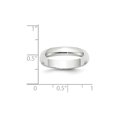 thumbnail image 2 of 14k Or Blanc Solide Poli Engravable Léger 4mm Ltw Demi-Rond Taille de Bande 6 Bague Bijoux Cadeaux pour les Femmes, 2 of 3