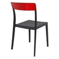 thumbnail image 2 of Pemberly Row Indoor/Outdoor Patio Dining Chair in Black Transparent Red, 2 of 9