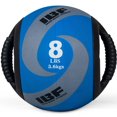 thumbnail image 4 of Iron Body Fitness Dual-Grip Medicine Ball, 12 lb Rubber Exercise Ball with Built-In Handles, 4 of 6
