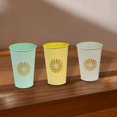 thumbnail image 3 of IH Casa Decor Embossed Daisy Metal Tall Round Planter Asstd - Set of 3, 3 of 3