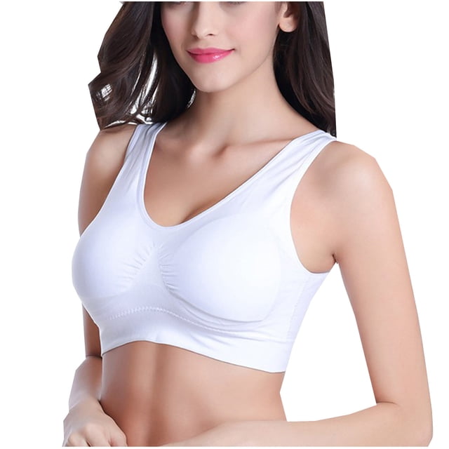 Qertyioot Sports Bras for Women Seamless Comfort Wireless Yoga Underwear