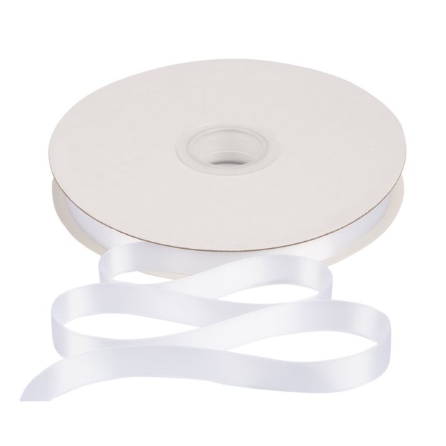 Joycrosso 5/8 Inch White Solid Satin Ribbon, 100 Yards Double Faced Satin for Gift Wrapping Floral Bouquets Wedding Party Decoration