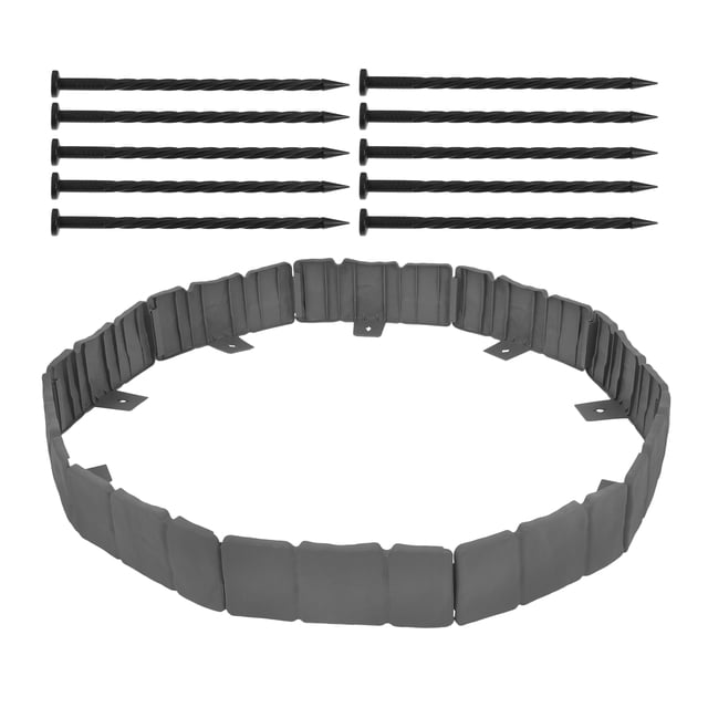 Miangastore Garden Stone Edging Plastic Borders Natural Aesthetic 10Set 9.4X3.9X0.4In