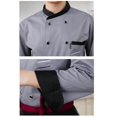 thumbnail image 3 of Chef Jacket Uniform Short Sleeve Hotel Kitchen Apparel Cook Coat Restaurant Coat M Red, 3 of 8
