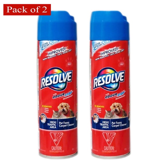 Resolve Carpet Cleaner Foam Spray For Pet Odors (Pet Aisle) 623g (Pack of 2) $24.9 ea.