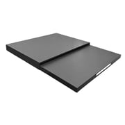 Luzkey Microwave Oven Rack Carbon Steel Desktop Retractable Countertop Slider Shelf black