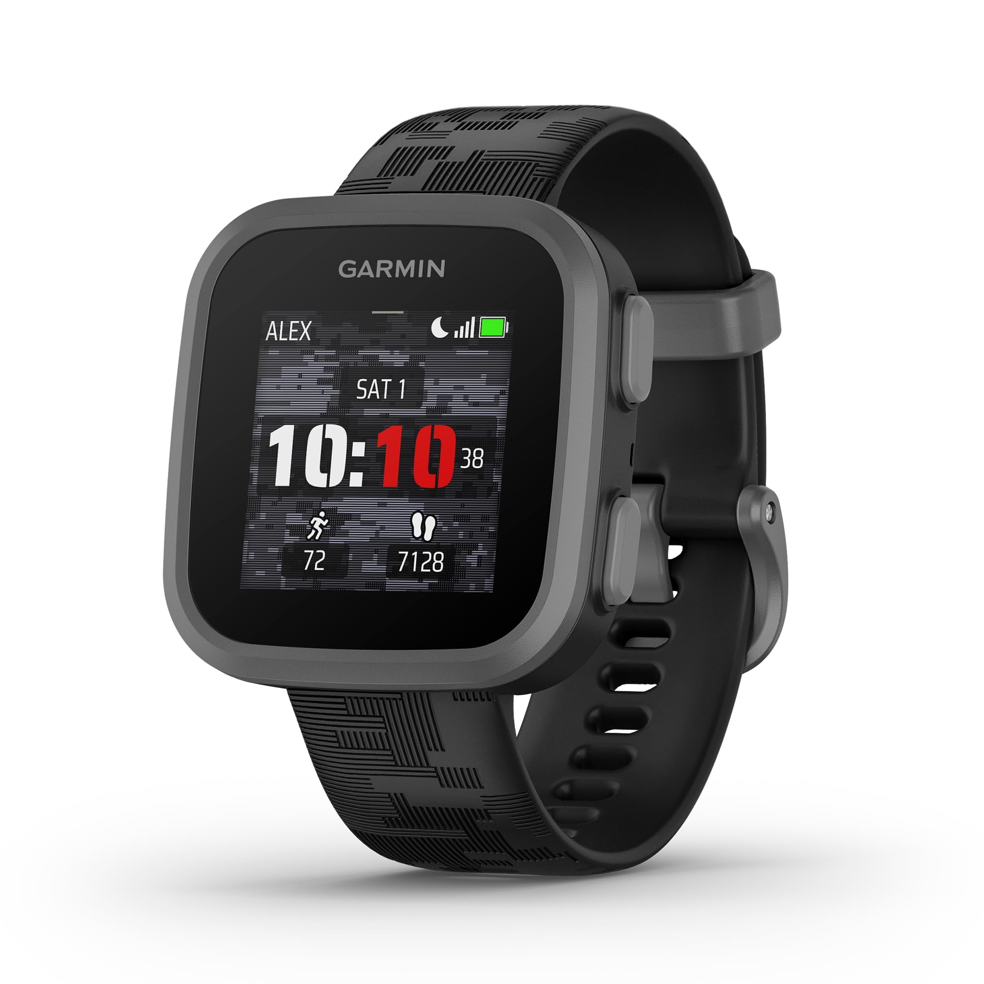 Garmin Bounceâ¢, Kids Smartwatch, Two-Way Text and Voice Messaging, Location Tracking, Black Camo