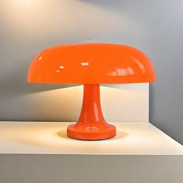 EGNMCR Lampe de Table Orange Lampe DEL Lampe de Table Lampe de Chevet avec Câble 3000K/4000K/6000K Lampe Veilleuse Décorative Lampe de Bureau Moderne pour Lampe Champignon