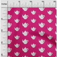 thumbnail image 2 of oneOone Georgette Viscose Fuschia Pink Fabric Tea Kettle Craft Projects Decor Fabric Printed By The Yard 42 Inch Wide-9D, 2 of 4
