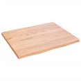 thumbnail image 2 of vidaXL Table Top Light Brown 60x50x2 cm Treated Solid Wood Oak Live Edge, 2 of 5