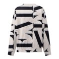 thumbnail image 5 of 50 % de Rabais Liquidation Chandail Surdimensionné pour Femmes 2023 Col Rond Mode Décontractée Manches Longues Imprimé Chandail Hauts Blouse, 5 of 5
